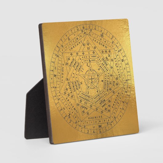 シギラムデイエメシギルオカルトペンタグラム金ゴールド フォトプラーク (正面)