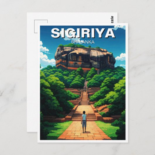 シギリヤ岩の要塞スリランカ ポストカード (正面/裏面)
