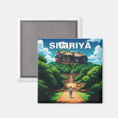 シギリヤ岩の要塞スリランカ マグネット (正面/裏面)