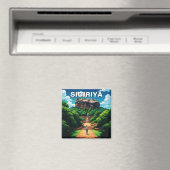 シギリヤ岩の要塞スリランカ マグネット (インサイチュ (食洗機))