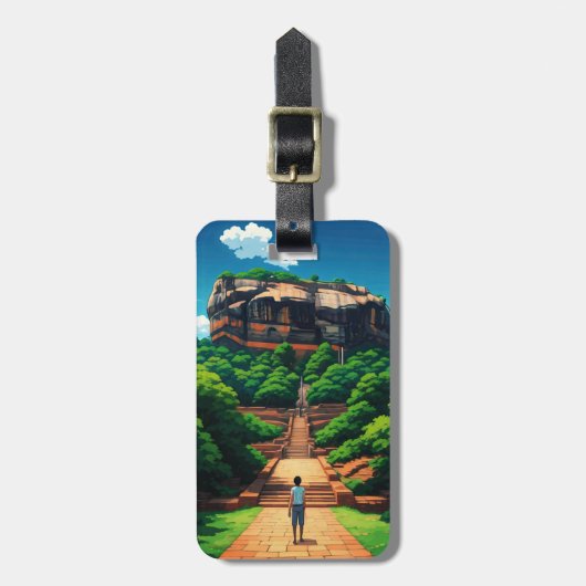 シギリヤ岩の要塞スリランカ ラゲッジタグ (正面縦)