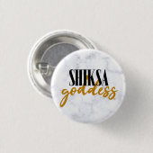 シクサ女神エレガントタイポグラフィおもしろいユダヤ 缶バッジ (正面&裏面)