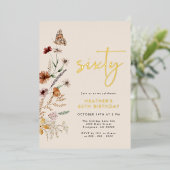 シクティ誕生日フォイル招待状 箔招待状 (立ち正面)