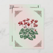 シクラメンはがき ポストカード (正面/裏面)