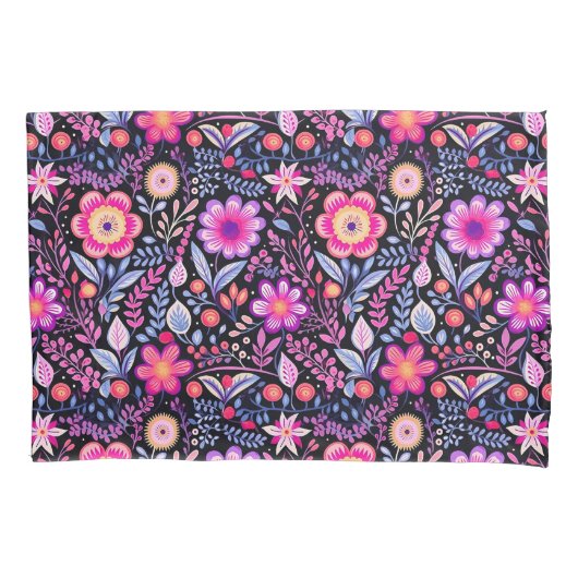 シクラメンフラワーズ開花ヴィンテージエレガンスフローラ 枕カバー (正面)