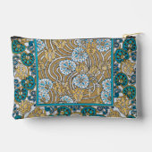 シクラメンブルーアールヌーボー花壁紙 アクセサリーポーチ (裏面)