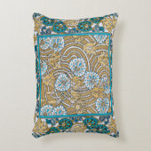 シクラメンブルーアールヌーボー花壁紙 アクセントクッション (正面(垂直))