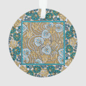 シクラメンブルーアールヌーボー花壁紙 オーナメント (裏面)