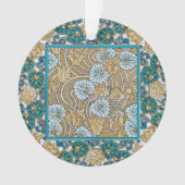 シクラメンブルーアールヌーボー花壁紙 オーナメント (正面)