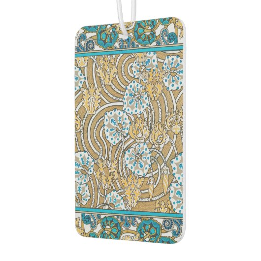 シクラメンブルーアールヌーボー花壁紙 カーエアーフレッシュナー (左)