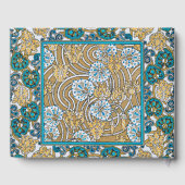 シクラメンブルーアールヌーボー花壁紙 ゲストブック (裏面)