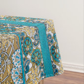 シクラメンブルーアールヌーボー花壁紙 テーブルクロス (インサイチュ)