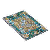 シクラメンブルーアールヌーボー花壁紙 ノートブック (右側)