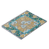 シクラメンブルーアールヌーボー花壁紙 ノートブック (左側)