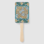 シクラメンブルーアールヌーボー花壁紙 ハンドファン (裏面)