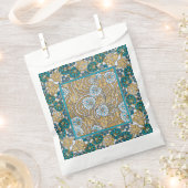 シクラメンブルーアールヌーボー花壁紙 フェイバーバッグ (クリップ留めされた状態)