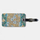 シクラメンブルーアールヌーボー花壁紙 ラゲッジタグ (裏面横)