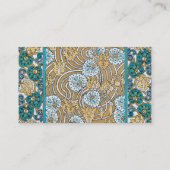 シクラメンブルーアールヌーボー花壁紙 名刺 (裏面)