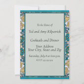 シクラメンブルーアールヌーボー花壁紙 招待状 (裏面)