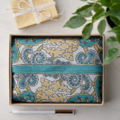 シクラメンブルーアールヌーボー花壁紙 薄葉紙 (ギフト)