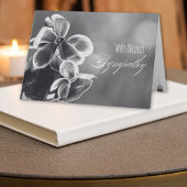 シクラメン花とキャンドルイラストレーション悔やみや弔慰 カード