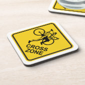 シクロクロスゾーン道路標識 コースター (左側)