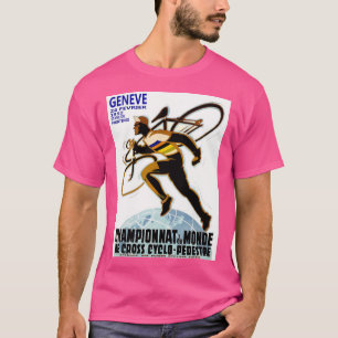 シクロロスヴィンテージ広告レーシング Tシャツ