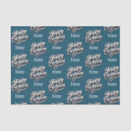 シクールアハッピーバースデーエレガントと贅沢 薄葉紙 (正面)