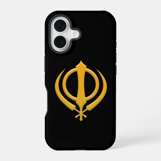シク教のカンダ iPhone 16ケース (裏面)