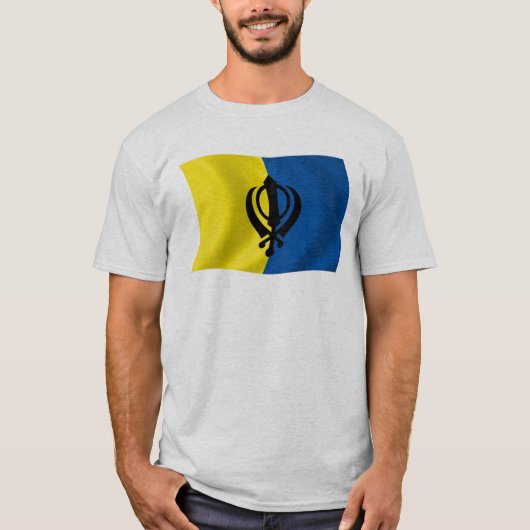 シク教の旗のTシャツ Tシャツ (正面)