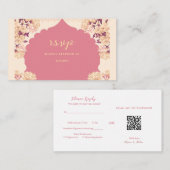 シク教の結婚式の出欠確認｜アーナンド・カラージの返信はがき エンクロージャーカード (正面/裏面)