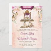 シク教の結婚式招待状 & アナンド・カラージの結婚式カード 招待状 (正面/裏面)