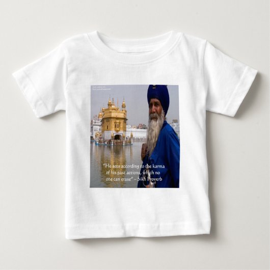 シク教の行動/カルマの格言 ベビーTシャツ (正面)