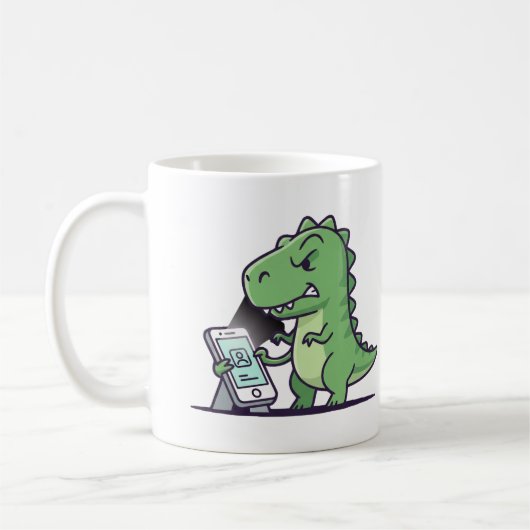 シグナルなしSaurus コーヒーマグカップ (左)