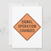 シグナル操作変更招待状 招待状 (正面)