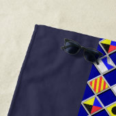 シグナル航海のフラグのデコール ビーチタオル (インサイチュ)