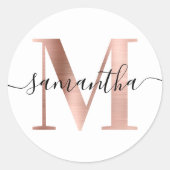 シグニエレガントチャーバラゴールドフォイルMモノグラム ラウンドシール (正面)