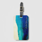 シグニグランジティターコイズと海ブルーシー ラゲッジタグ (正面縦)
