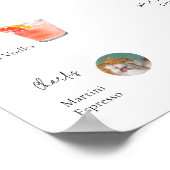 シグニモダンティミニマル・ドリンク・カクテルバー標識 ポスター (角)