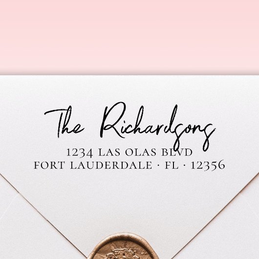 シグネチエレガントャスタイリッシュファミリ差出人住所 セルフインキングスタンプ