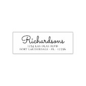 シグネチエレガントャスタイリッシュファミリ差出人住所Se セルフインキングスタンプ (デザイン)