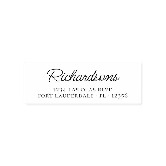 シグネチエレガントャスタイリッシュファミリ差出人住所Se セルフインキングスタンプ (デザイン)