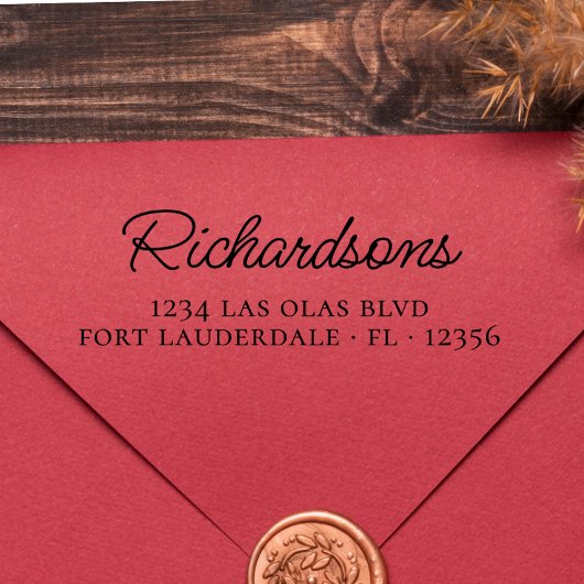 シグネチエレガントャスタイリッシュファミリ差出人住所Se セルフインキングスタンプ