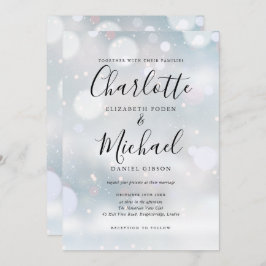シグネチエレガントャ冬霜結婚式招待状 招待状