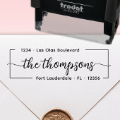 シグネチスタイリッシュャエレガントファミリ差出人住所 セルフインキングスタンプ