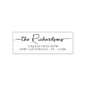 シグネチスタイリッシュャエレガントファミリ差出人住所 セルフインキングスタンプ (デザイン)