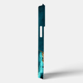 シグネチパーソナライズされたャティール(緑がかった色)ブルー金ゴールドゲート Case-Mate iPhoneケース (裏面 / 右)