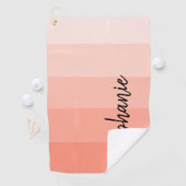 シグネチパーソナライズされたャモダンコーラルカラーブロック ゴルフタオル (インサイチュ)