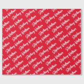 シグネチパーソナライズされたャモダンスクリプト赤 ラッピングペーパー (フラット)