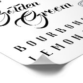 シグネチパーソナライズされたャ・ドリンクの看板 ポスター (角)